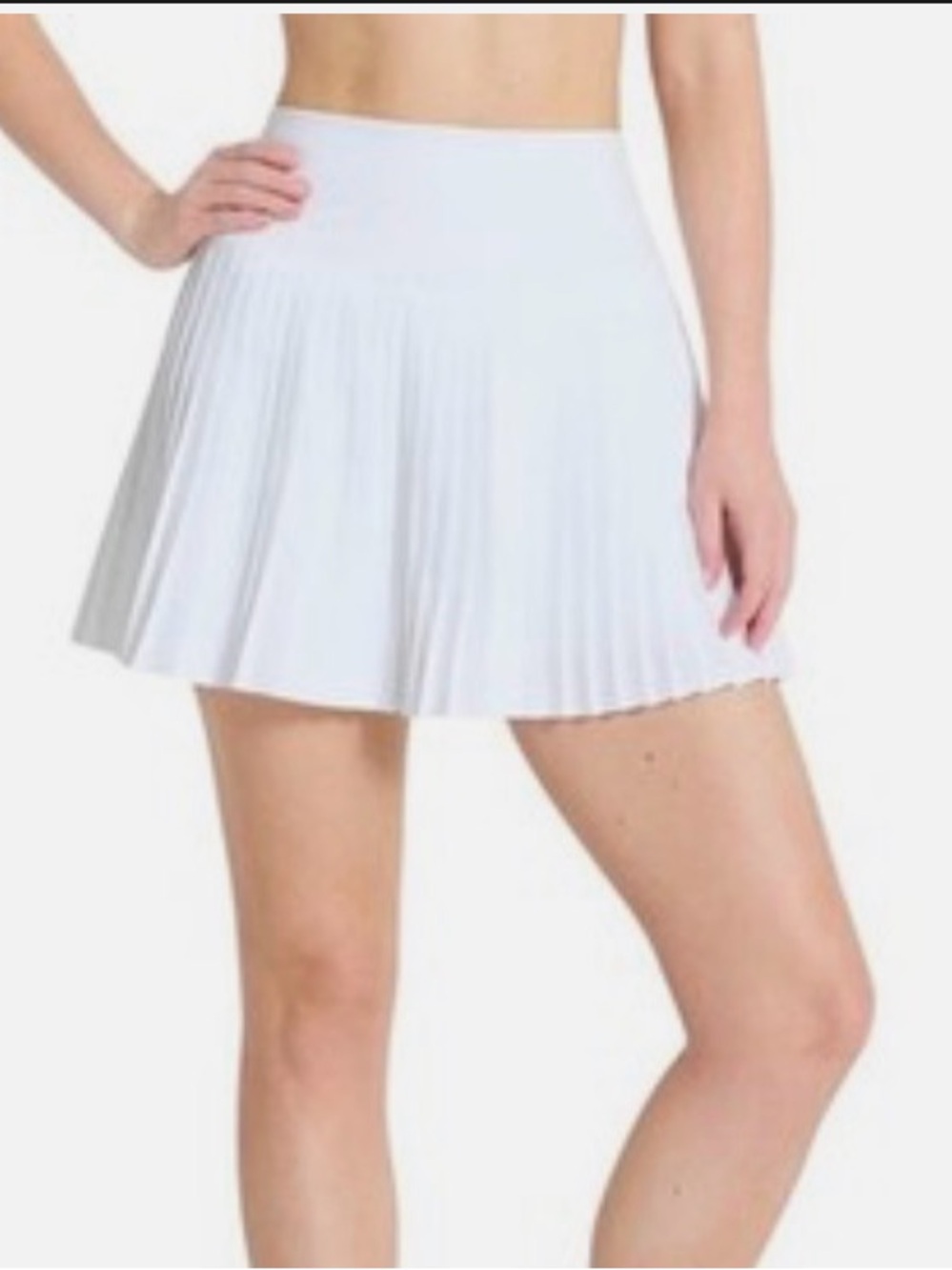 ALL IN MOTION White Pleated Skirt XS